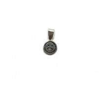 PE001403 Genuine sterling silver small pendant charm solid hallmarked 925 Emoticon Sad